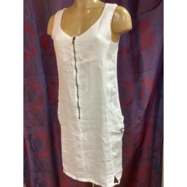 Robe Aria Blanche 100 % Lin By Impaqt jean's