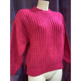 Pull Manches Longues Col Rond Pink