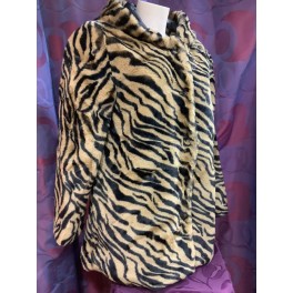 Veste Longue Fourrure Zebra