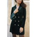 Robe Manteau en Velours Double Boutonage By Choklate