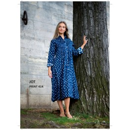 Robe En Coton Bio JOT4 -Longue Boutonnée