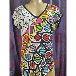 Top Petites Manches Col V Marco Stazzini By Dolcezza