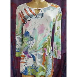 Top Manches 3/4 En Jersey De Viscose By Dolcezza
