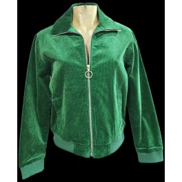 Veste Zippée En Velours Green By Etymologie