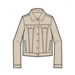 Blouson Veste Beige Boutonn&eacute;e Poches By Etymologie