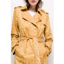   Trench Effet Daim A Imprim&eacute; L&eacute;opard By Softy Paris 