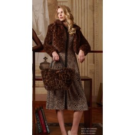 Veste Courte En Fausse Fourrure Animalier By Ayf&euml;e Florence