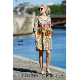 JAZZ-MIXT3-Robe Tunique Petites Manches By Dress Addict JAZZ-MIXT3-Robe Tunique Petites Manches By Dress Addict