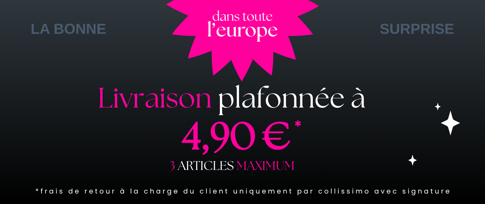Livraison plafonn&eacute;e &agrave; 4,90&euro;